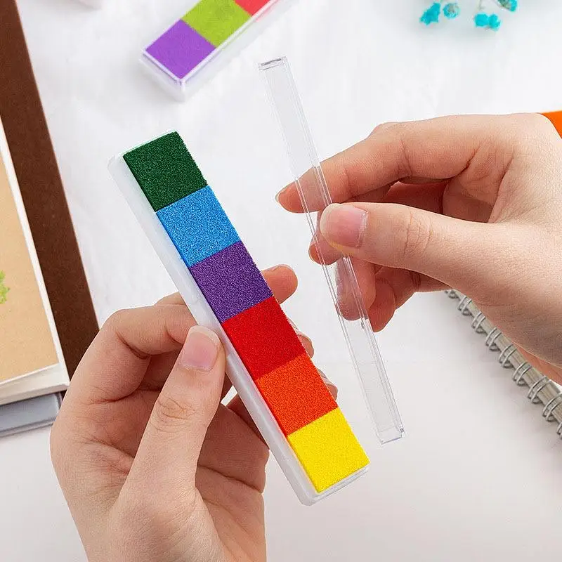 Description Picture 5 of itemGradient Colors Inkpad Set Fashion Ink Pad Pak Oil Based For DIY Craft Rubber Stamps Fabric Wood Paper Wedding Gift Finger Print