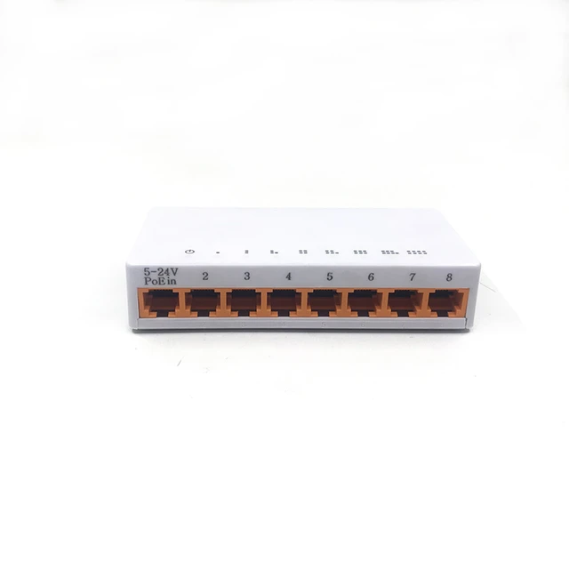 5-12V For Desktop Internet Splitter 8-Port RJ45 Gigabit Ethernet Switch US  Plug