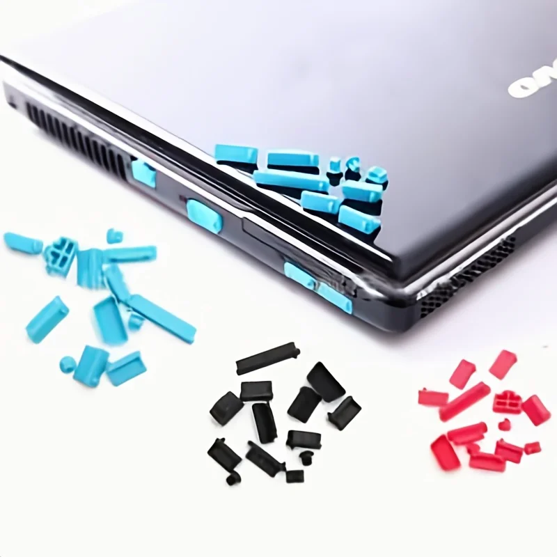 16 PCS Dust Plug Silicon Dust Plug Universal Notebook Laptop Anti Dust Plug Protective dust Stopper Plug USB Computer Dustproof Protector For laptop MacBook