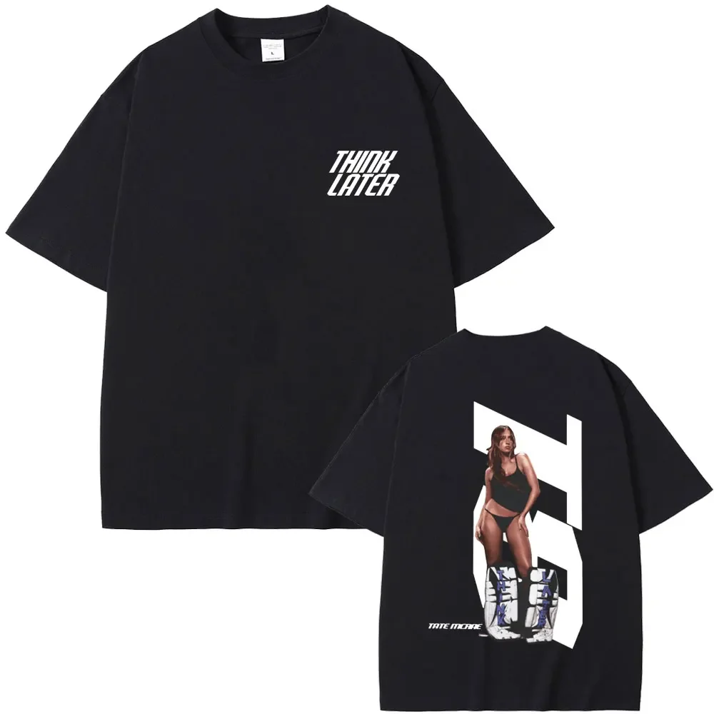 2025 Singer Tate Mcrae T8 Music T Shirts Men Women Vintage T-shirt Summer Cotton Oversized Short Sleeve Tee Tops for Fans Gift 5