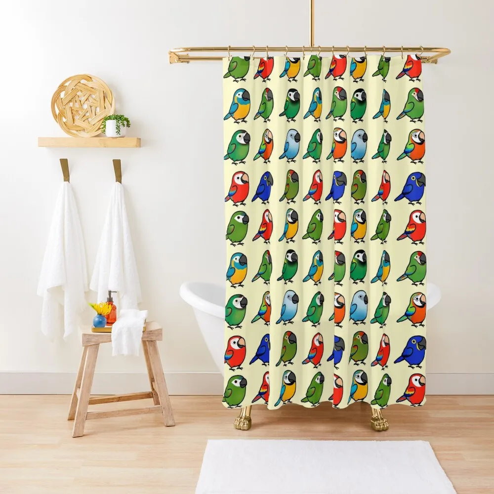 

Chubby Macaw Collection Shower Curtain For Bathrooms With Beautiful Designs Bathroom Shower Set Bathroom Fabric Curtain