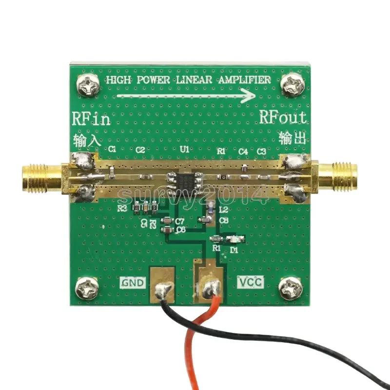 Audio amplifier RF2126 400MHZ-2700MHZ broadband RF power amplifier 2.4GHZ 1W for Bluetooth Ham radio amplifier heat sink