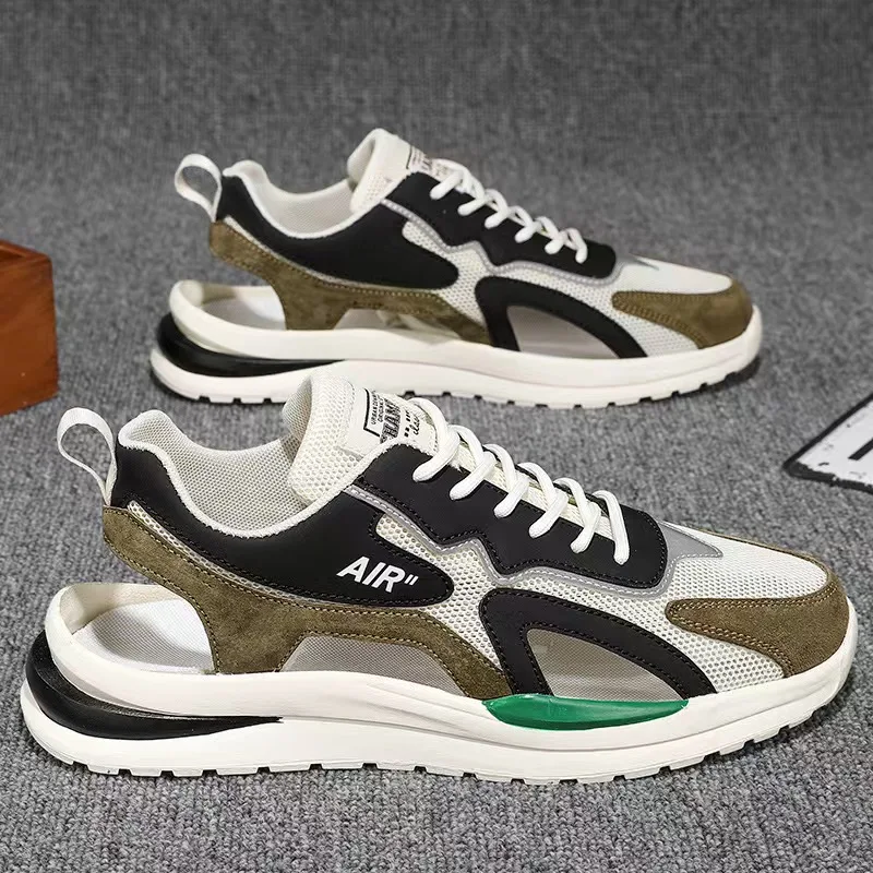 Summer Sandals Breathable Shoes Sports Anti Slip Men's Drive Mesh Beach Sandals
