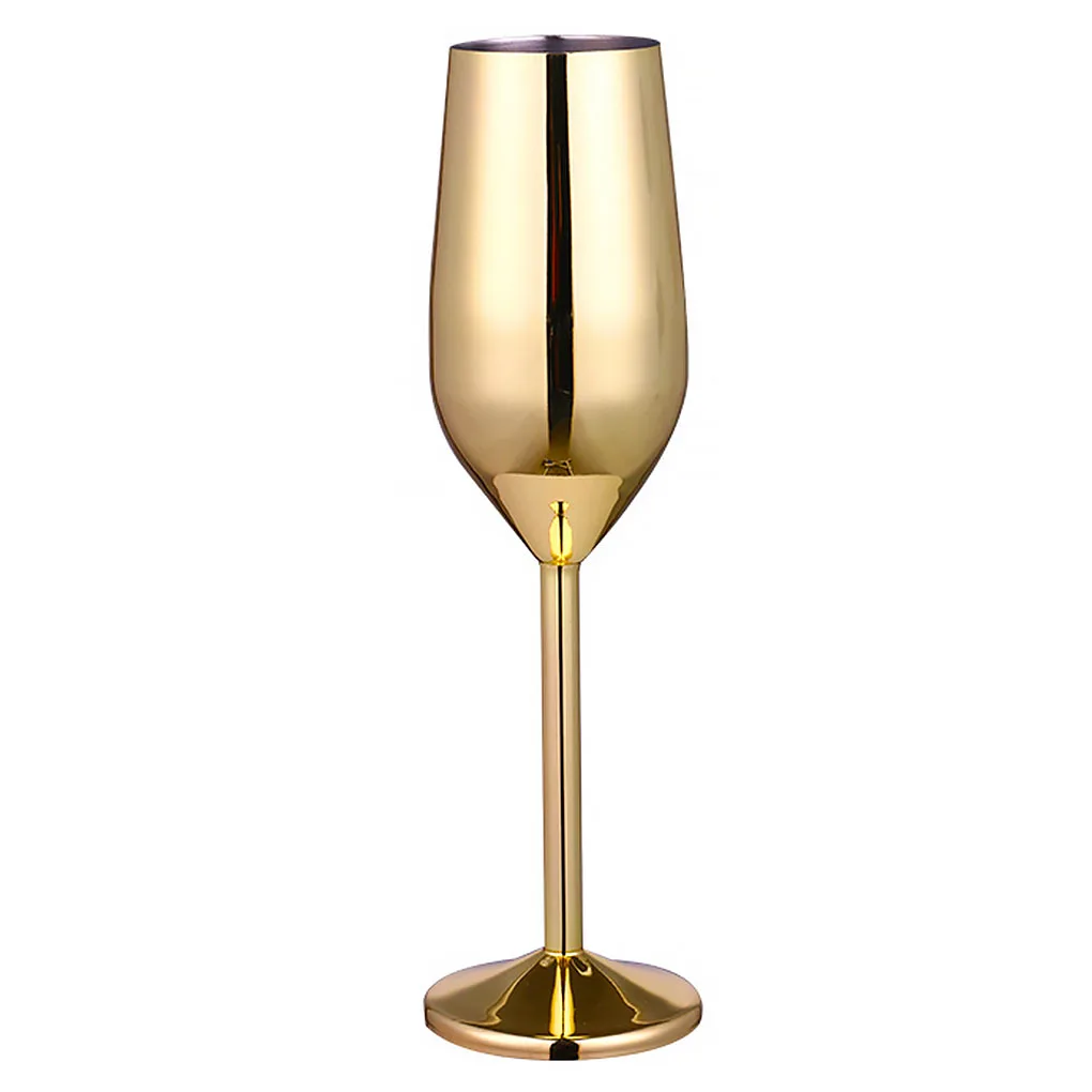 New 500ml Stainless Steel Goblet Champagne Cup Wine Glass Cocktail Glass Creative Metal Wine for Bar Restaurant