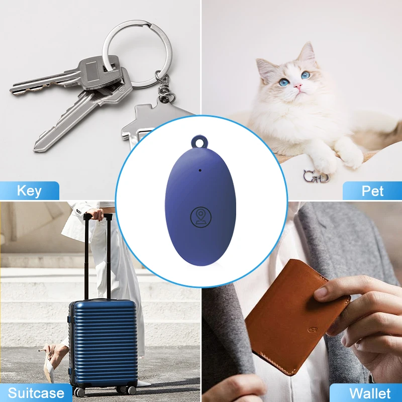 Dog Cat Finder Mini GPS Tracking Device Anti lost Tracker for Kids Pet Key Wallet Smart Bluetooth Tracker Locator IOS Anti lost