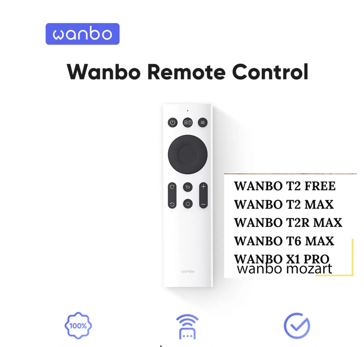 완보 안드로이드 프로젝터용 리모컨, IR 및 음성 기능 옵션 제공