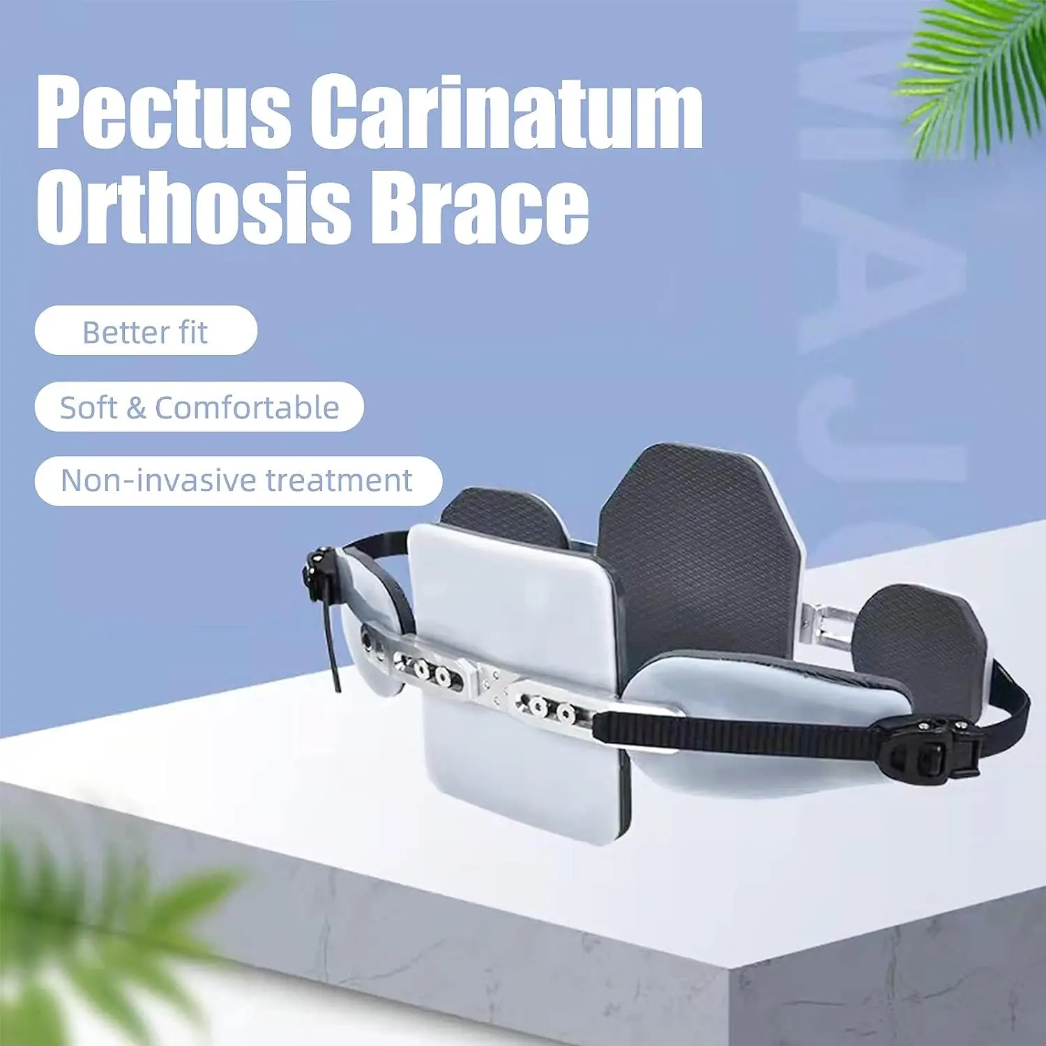 Medical Pectus Carinatum Orthosis Brace With Adjustable Straps,Pigeon Chest Orthosis Support Premium Corset（For Adults,childre) 3