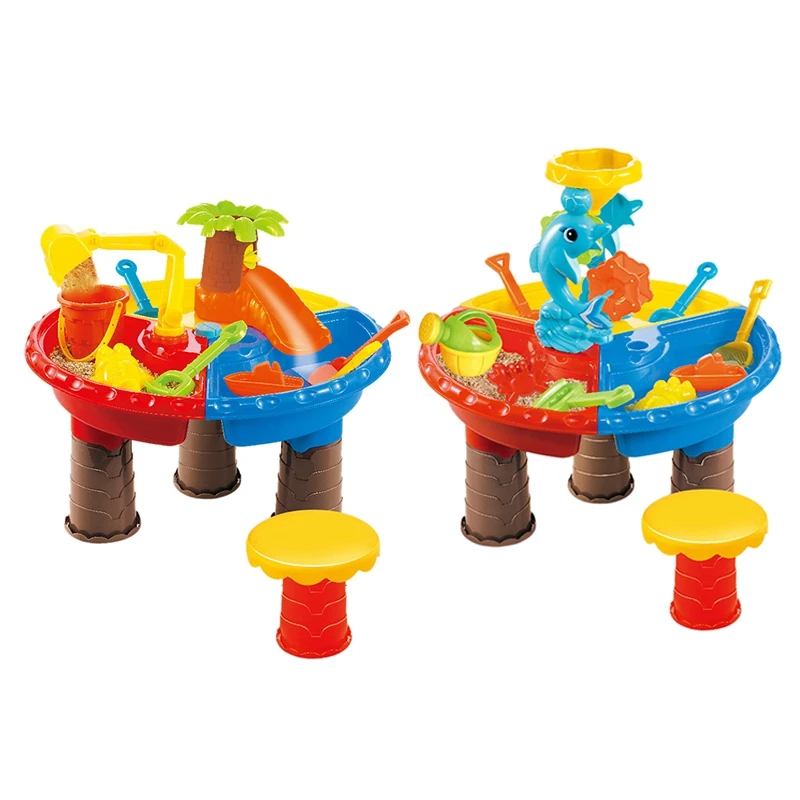 kids-sand-pit-and-water-table-set-toddler-sandbox-activity-table-brinquedos-de-praia-castelos-de-areia-water-play-drop-ship