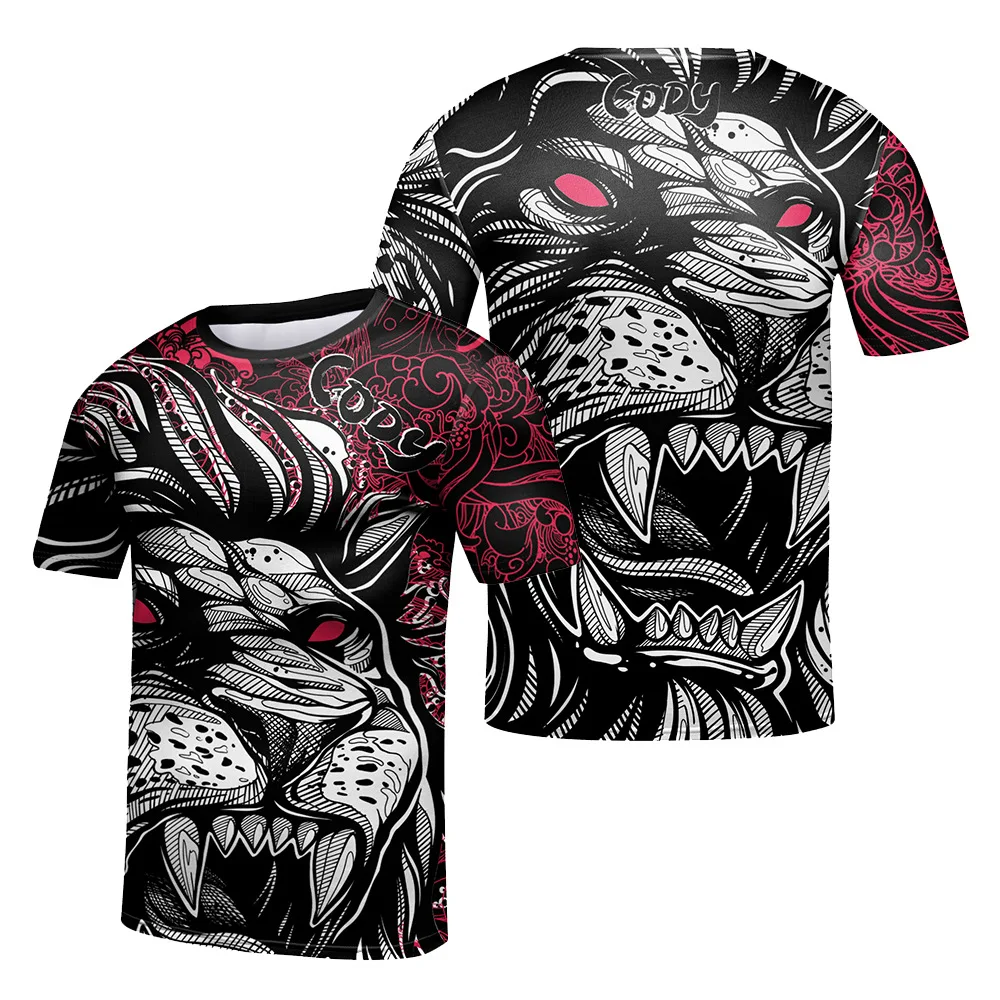 Rashguard MMA Kids Jiu Jitsu Tshirt Pants For Boy 4PCS Set Sports Apparel