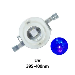 Multicolor High Power LED Chip Light Bulb - 3W X 10 Pieces (UV 395-400nm)