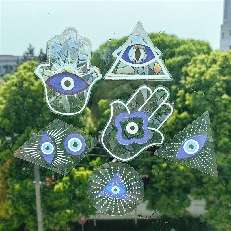 Rainbow Sun Catcher Wall Stickers Light Catcher PVC Window Film Self Adhesive Decal Motorcycle Sticker PVC Film Home Decor