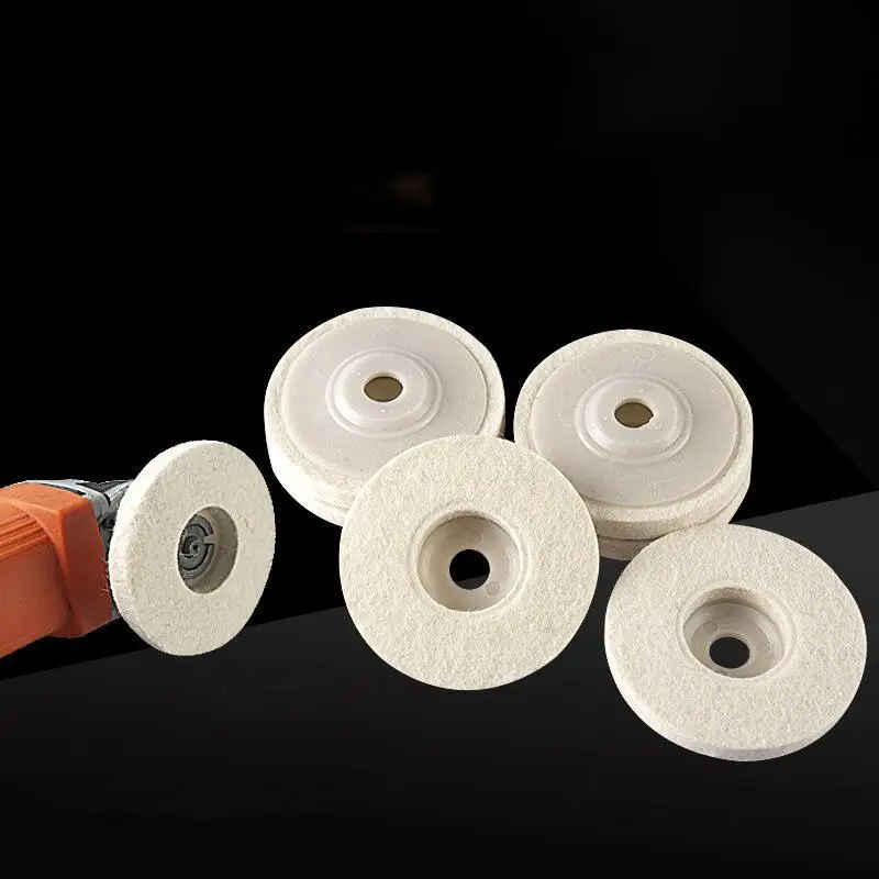 

95/97mm Wool Polishing Wheel Buffing Pads 5/10pcs Angle Grinder Wheel Felt Polishing Wheel Disc for Metal Marble Glass Ceramics