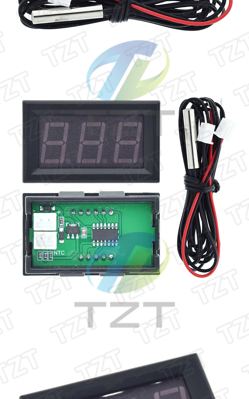 DC 4,5-30V Mini Digitales LED-Thermometer für Auto-Temperaturüberwachung Panelmeter Messbereich -50-110°C Mit Temperaturfühler – Detail 5