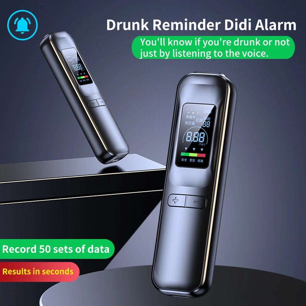 Non-Touching Blowing Breathalyzers LCD Screen Non-Contact Alcohol Blowing Detector Rechargeable for Personal & Professional Use alcohol tester breath alcohol tester