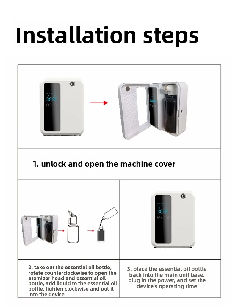 Diffuseur d'aroma intelligent avec bluetooth et wifi pour la maison_voghion.com