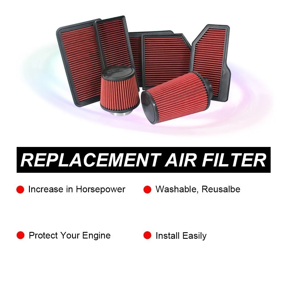 R-EP Replacement Air Filter for Citroen C2 C4 Peugeot 206 207 307 1.4L Reusable Washable Performance Air Intake Filters