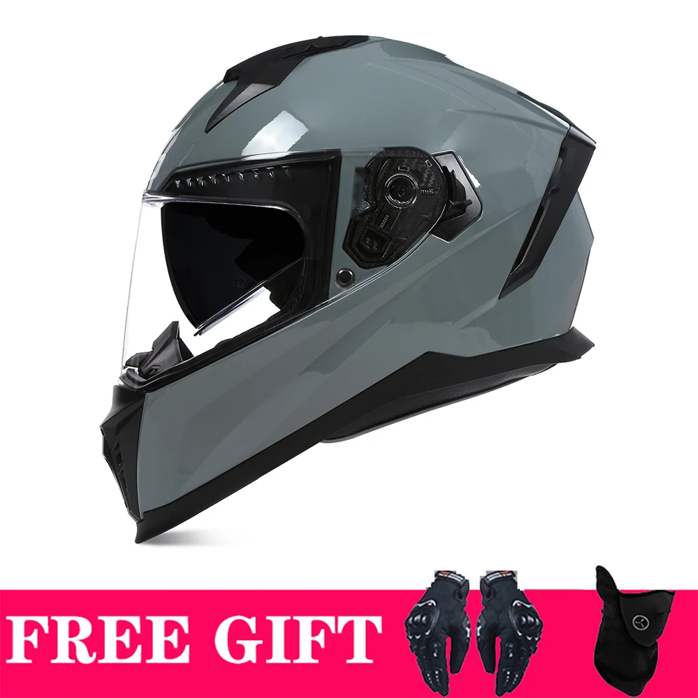 

Professional Racing Full Face Motorcycle Helmet Double Lens Capacetes Para Moto Man Women Safety Casque Motocross Casco Moto Dot