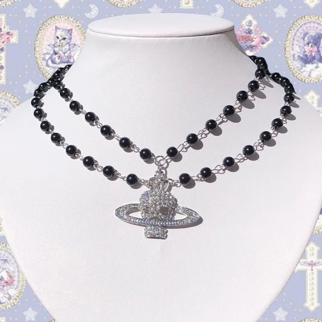Kreepsville | Skull Collection Necklace Crystal Clear | Goth Jewelry