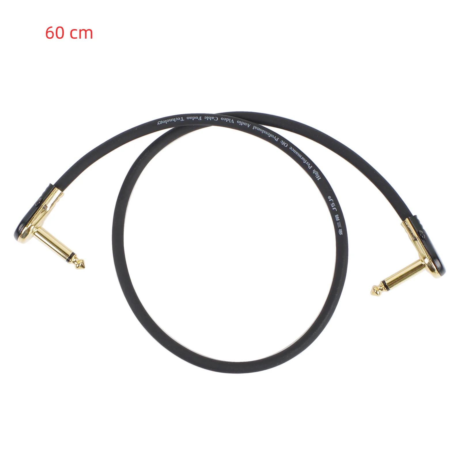 Premium Anti-Noise Right Angle Guitar Patch Cable (10-60cm)