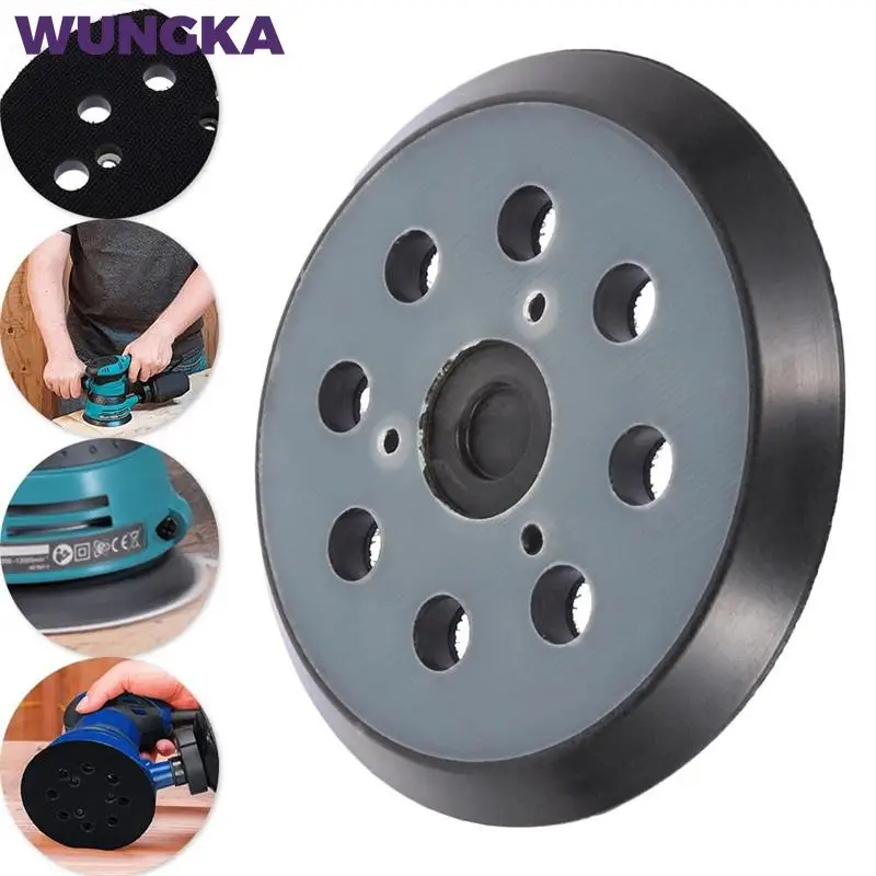 

5 Inch 8 Holes 125mm Hook Loop Sanding Backing Pad Electric Makita Orbital Sander Disk Discs Porter Cable Backup Stick On