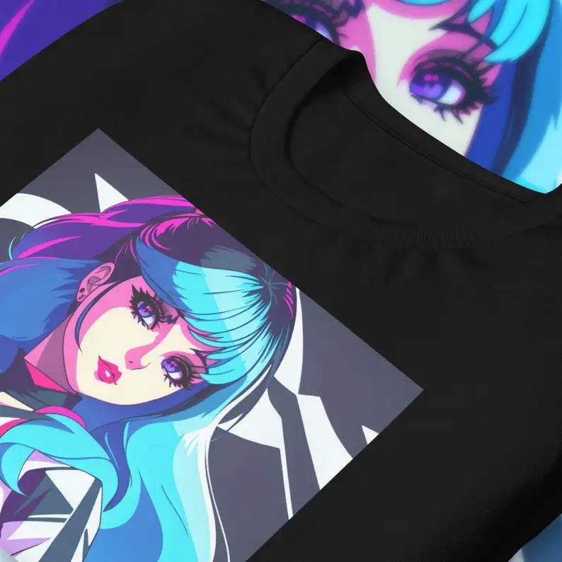 

Pastel Goth Girl Shirt / Kawaii Goth Anime Tee