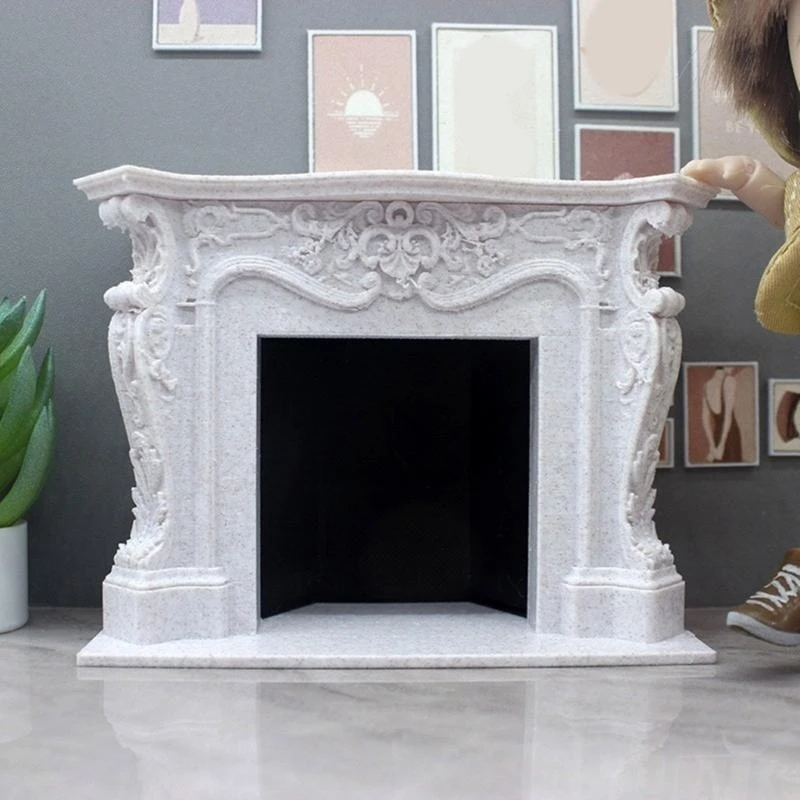 교육 인형 집 벽난로 미니어처 Zakka 장난감 척 놀이 현실 모델 벽난로 모델 미니 크기