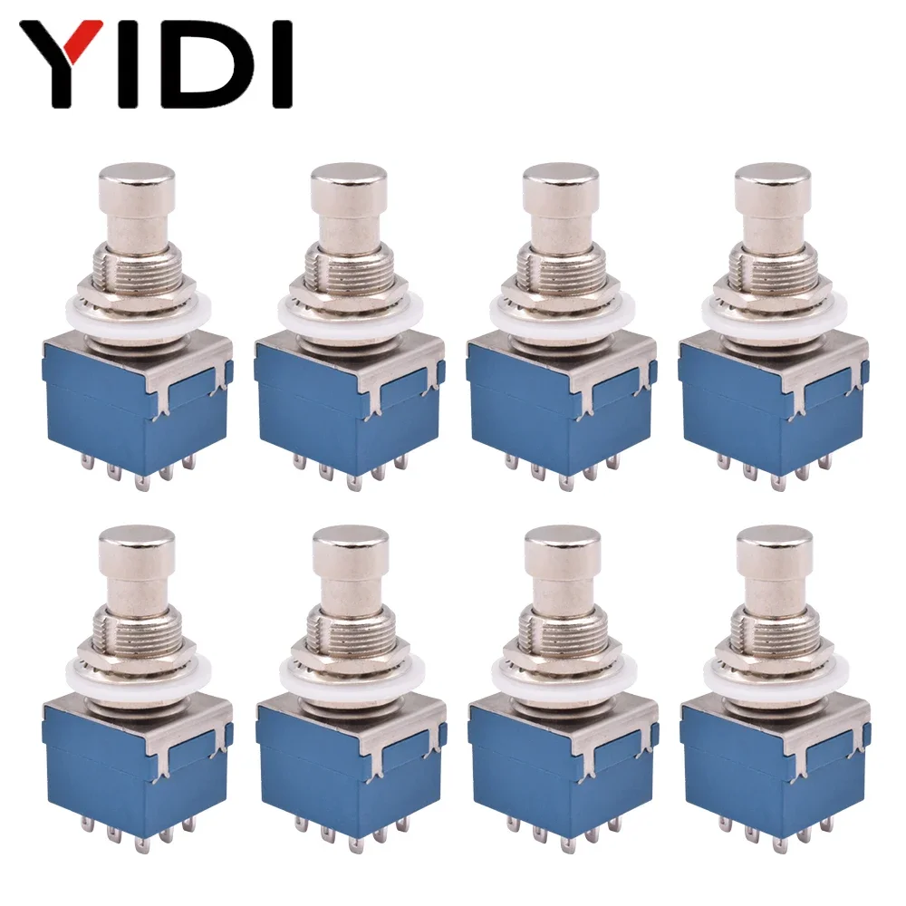 Efeito de Guitarra Pedal Botão Footswitch Terminal de Solda Trava Stomp Foot Control Switch True Bypass Pin Pcs 10 Pcs 3pdt