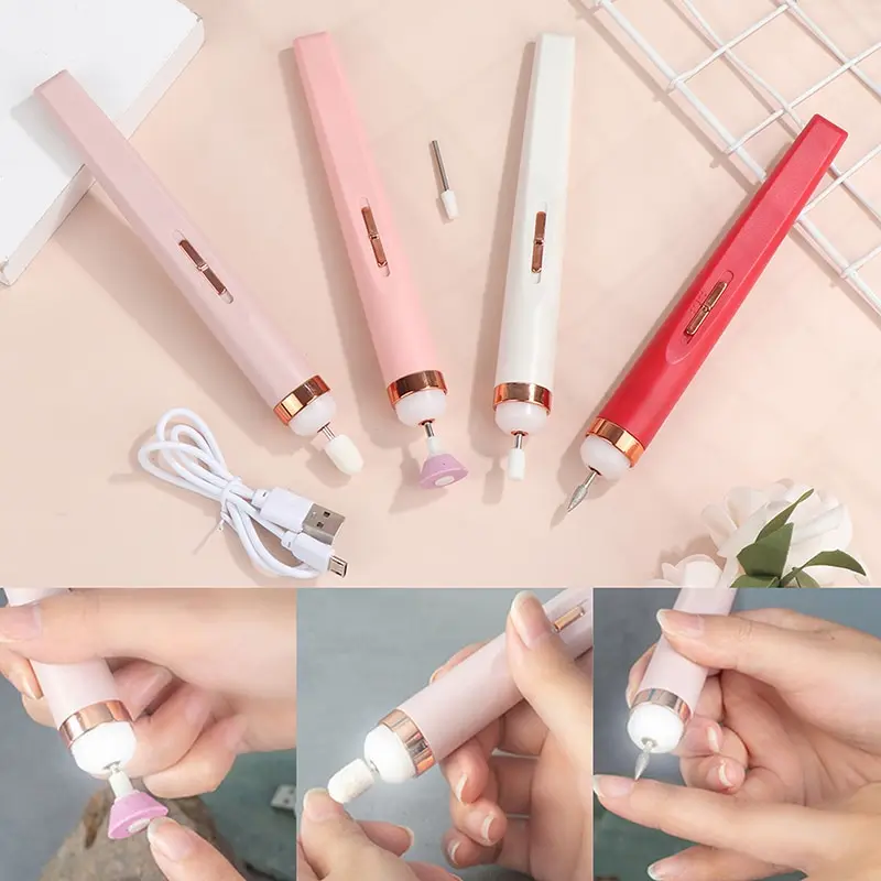 Electric Nail Grinder Nail Polishing Machine With Light Portable Mini