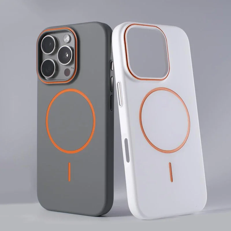 Sleek Matte Finish Magnetic Phone Case with Wireless Charging Capability