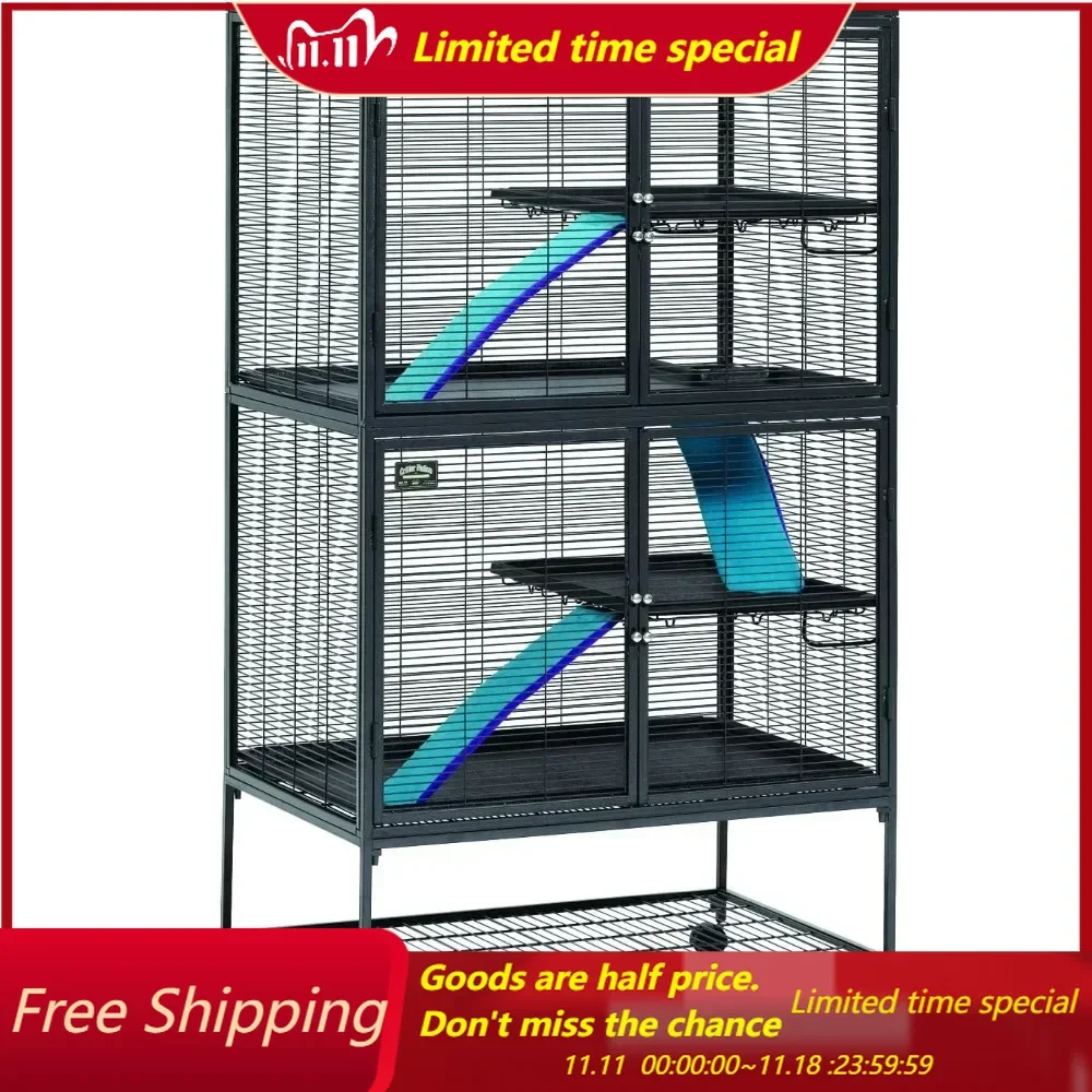 Deluxe Critter Nation Double Unit Small Animal Cage (Model 162)