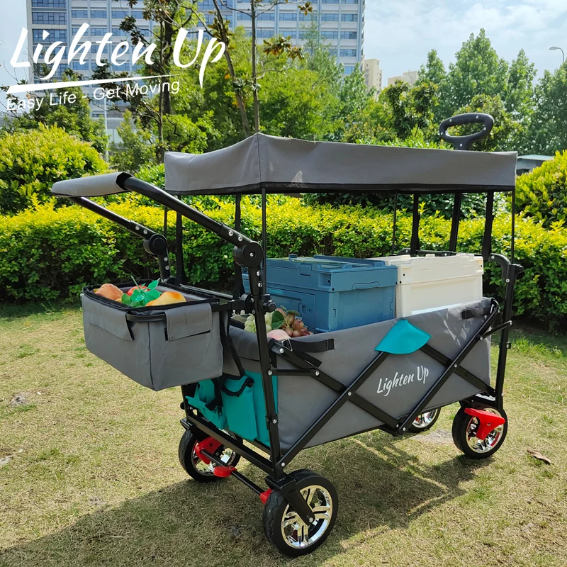 

Camping Wagon 캠핑웨건 Collapsible Wagon 웨건 Cart Beach Folding Utility Heavy Duty Camping Grocery Trolley Garden Car Outdoor Camping