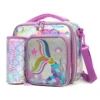 Girls Lunch Bag Mermaids and Alpacas Cute Polyester Lunch Bag for Picnic Outing School Best Gift for Girls 1