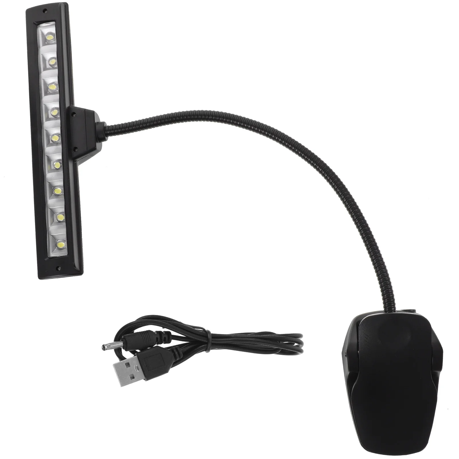 

Clip on Music Light Stand 9 LED Orchestra Lamp Piano Light Fully Adjustable Music Stand Lamp with Power Cable (Without