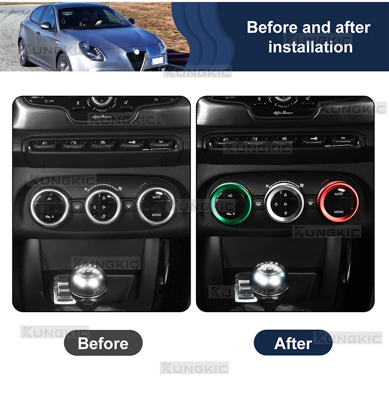 Regulierungsring für Klimaanlagen ﻿ Zentrale Verkleidung für Alfa Romeo Giulietta 940 2010 2011 2012 2013 2014 2015 2016 2017 2018 2019 2020 2021/ Fiat 500L 2011-2017/ 500X 2015-2024 – Detail 3