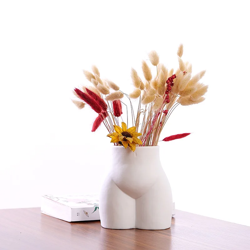 Ceramic Human Body Shape Vase Nude Naked Girl Butt Ceramic Flower Vase Flower Arrangement Modern Home Creative Decoration 2