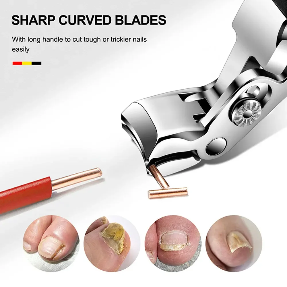 Angled Head Nail Clippers Seniors Ergonomic Toenail Clipper Thick Nails Nail Cutter Trimmer Professional Manicure Tool nail clipper,nail clippers,toe nail clipper