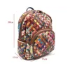 Annmouler Vintage Women Backpack Genuine Leather Daypack Large Capacity Rucksack for Women Cow Leather Weave Bag 5