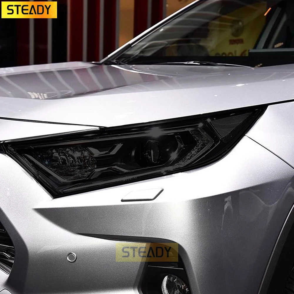 

Car Headlight Protective Film Self Healing Transparent Black TPU Sticker For Toyota RAV4 Avalon Camry 2018 2019 2020 Accessories