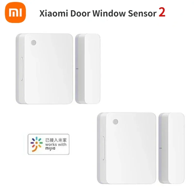 10pcs/5pcs/2pcs/1pcs Original Xiaomi Door Window Sensor 2 Bluetooth 5.1 Light Detection Opening/Closing Records with Mijia App smart door sensor