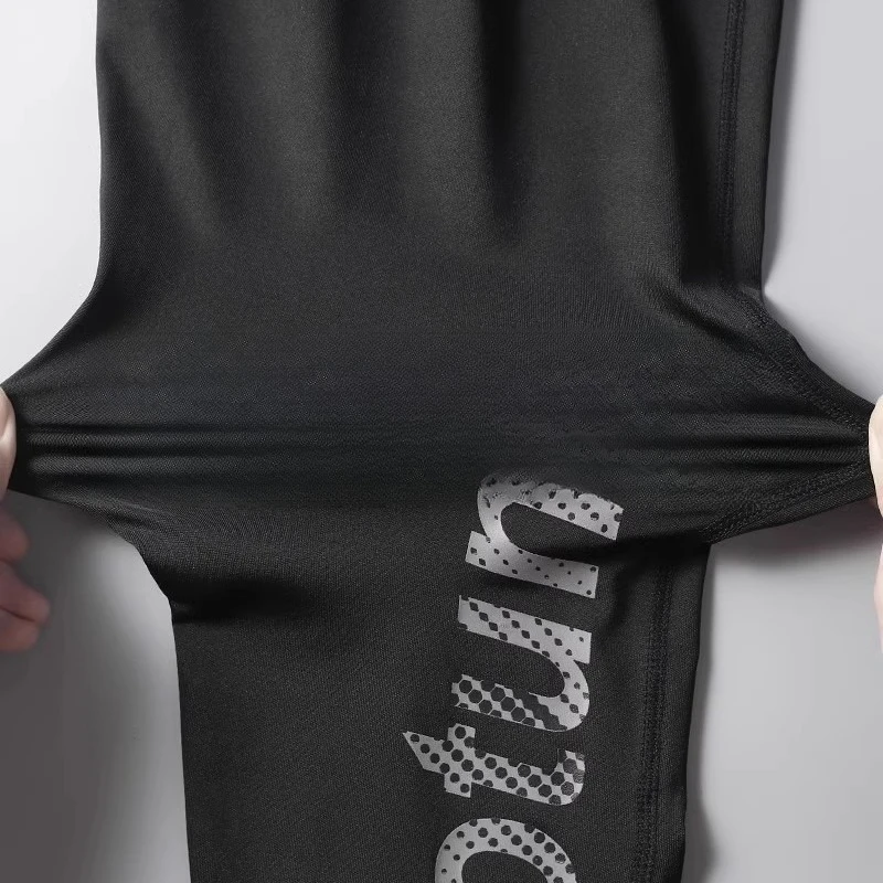 Men's 9-Point Basketball Leggings Sports Training Fitness Ice Silk Breathable Leggings Running Summer Spring Autumn Quick Drying - 3