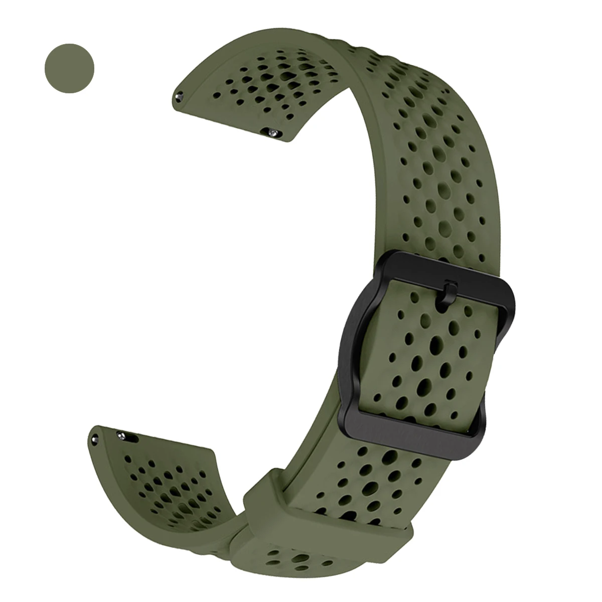 Breathable Silicone 22mm Watch Band Bracelet Wriststrap