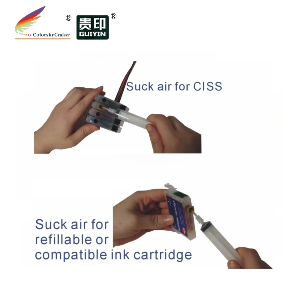 ACC-41 100 바늘 리필 흡입 팁 어댑터(브라더용, 캐논용, 엡손용, HP용, 렉스마크용) 잉크 카트리지 100개