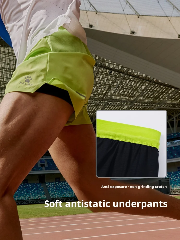 Kelme Women's Marathon Shorts Yoga Quick-drying Cropped Pants Professional Fitness Sports Shorts Outdoor Breathable Running Pant 3