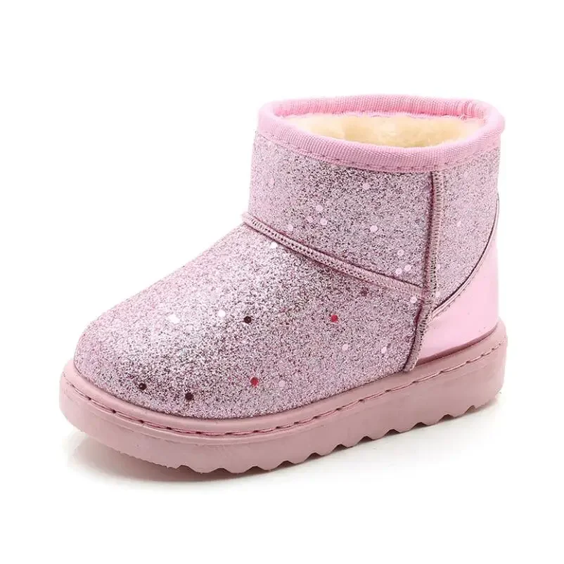 Children Boots Warm Kids Snow Boots For Children Toddler Winter Princess Non-slip Flat Round Toe Boys Girls