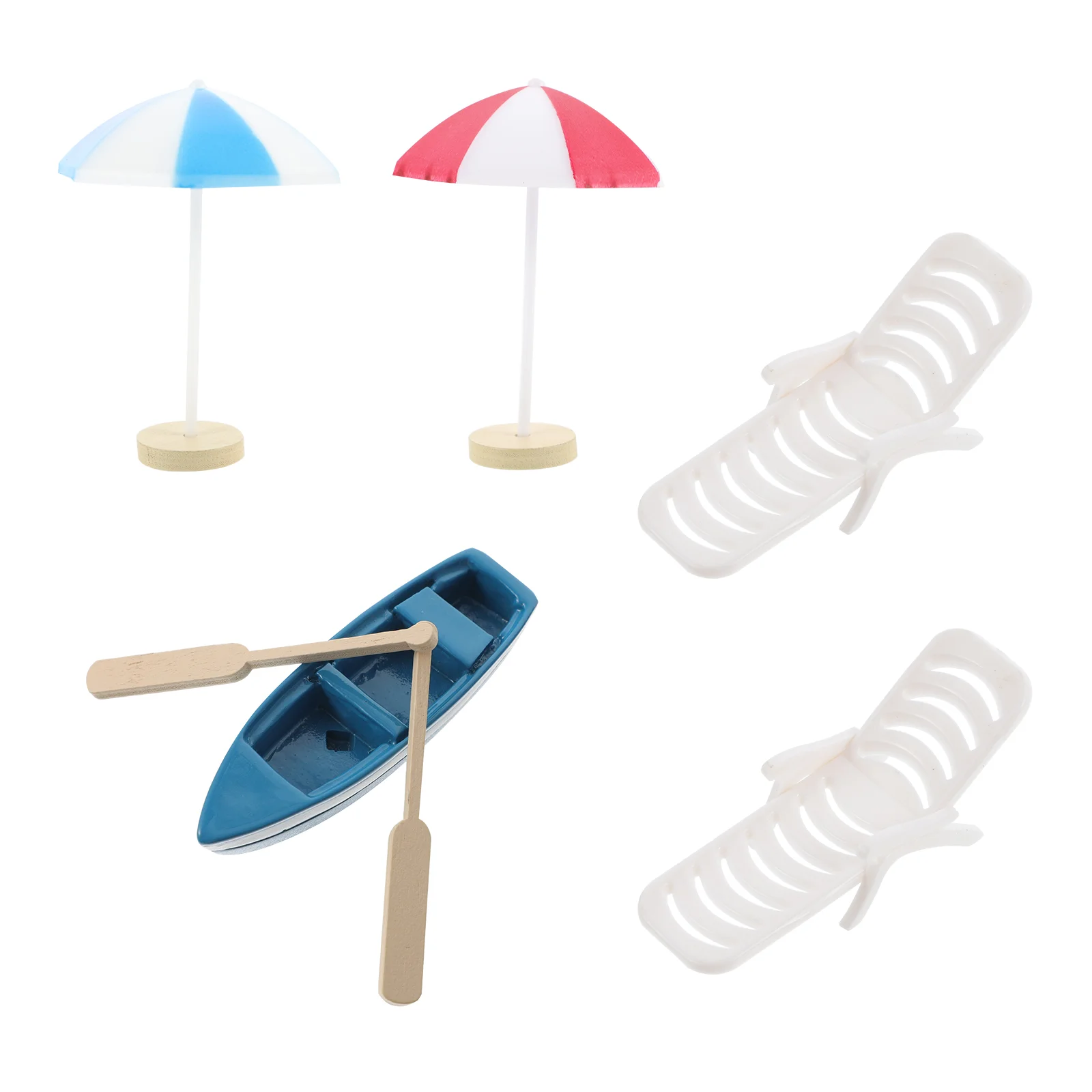 

Beach Miniature Boat Mini Aquarium Decor Chair Dollhouse Figurines Ornament Decorations Decoration Accessories Umbrella Home