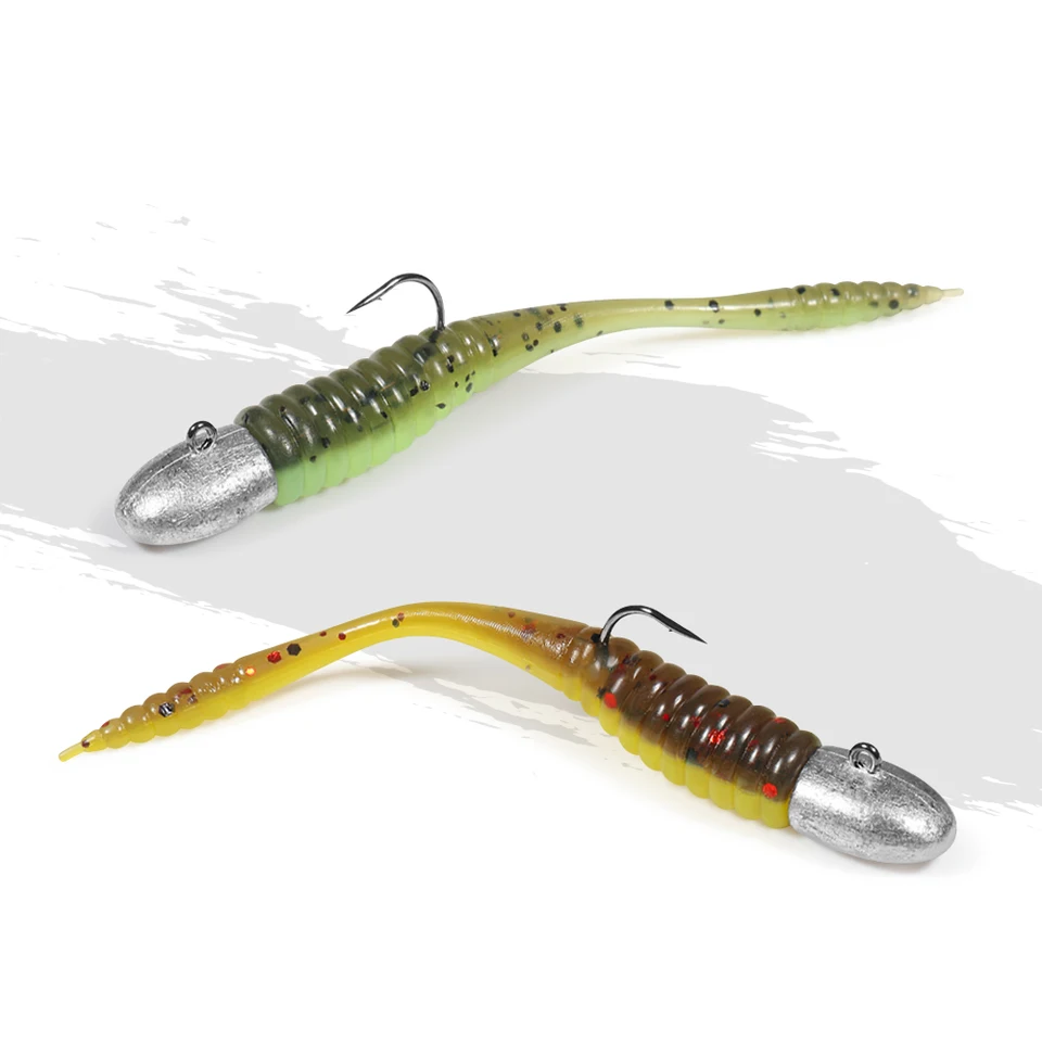 20pcs Soft Worms For Fishing Glow TPR Material Sea Fishing