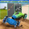 4WD RC Stunt Car Toy 2.4G Radio Remote Control Watch Gesture Sensor Rotation Twist Drift Car Vehicle Toy for Children Kids Gift 4