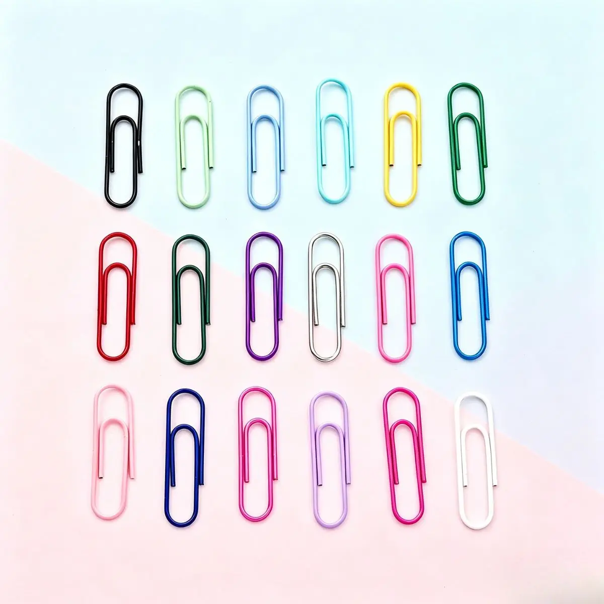 Vibrant Assorted Colored Paper Clips, 80 Pack - Reusable & Durable for Office and School Use