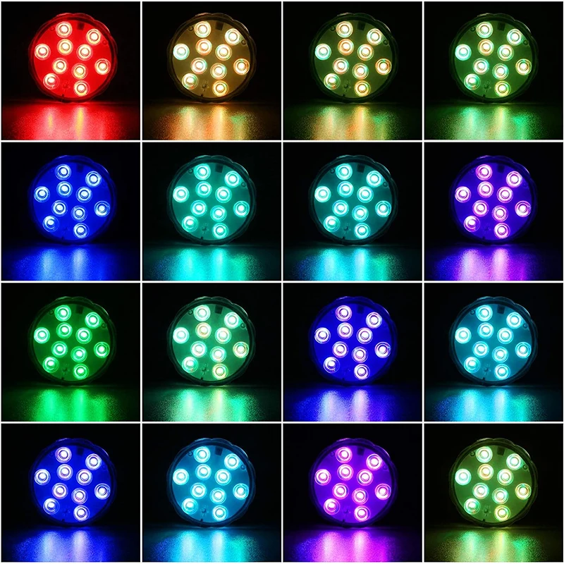 Underwater light 10Led swimming pool light remote control RGB dive fish light LED underwater lamp ship/car decorative lamp vase aquarium