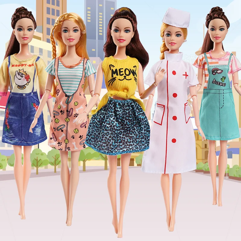 1/6 30 Cm 11 Inch Bjd Doll Clothes Dress Fashion Skirt Dress-up Princess Diy Costume Girls Play House Toys